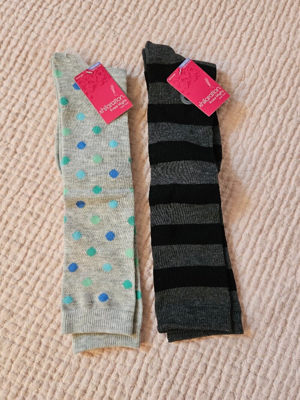 NEW WITH TAGS! Womens "One Size". Xhiliration brand (Target) Knee High Socks